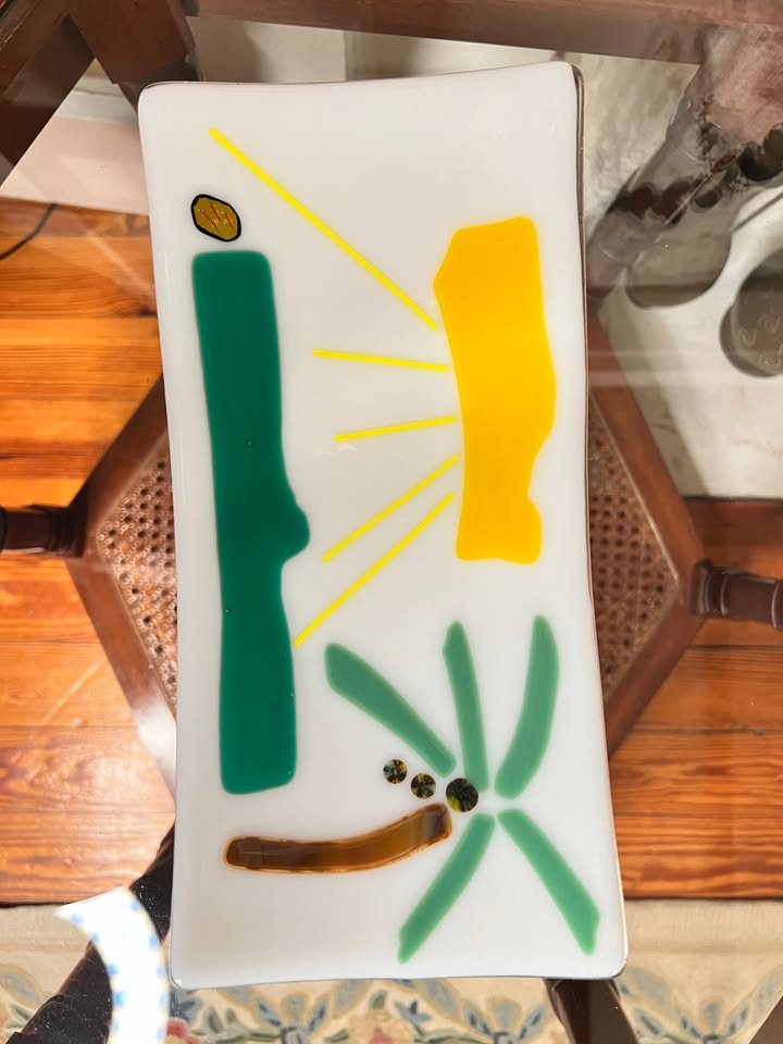 Fused art glass tray, gallery view 2