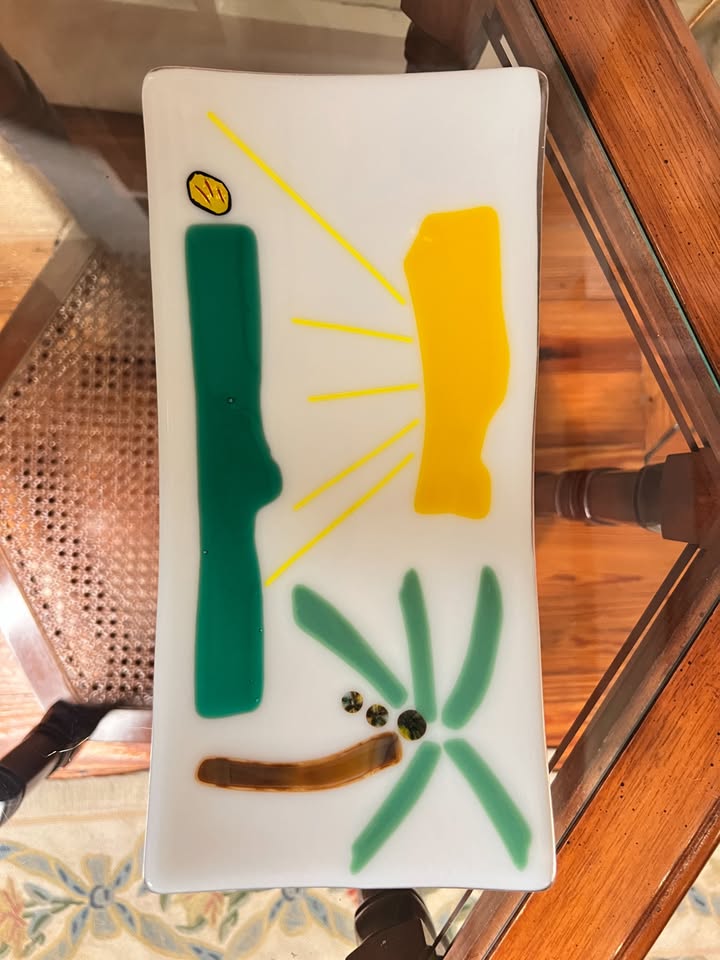 Fused art glass tray, gallery view 4
