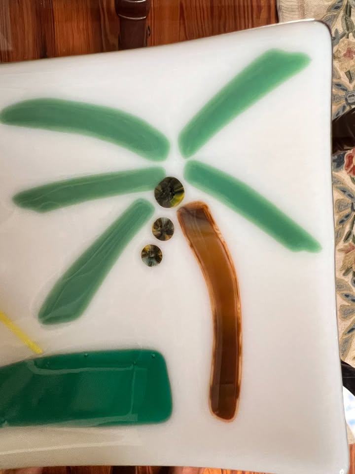 Fused art glass tray, gallery view 5