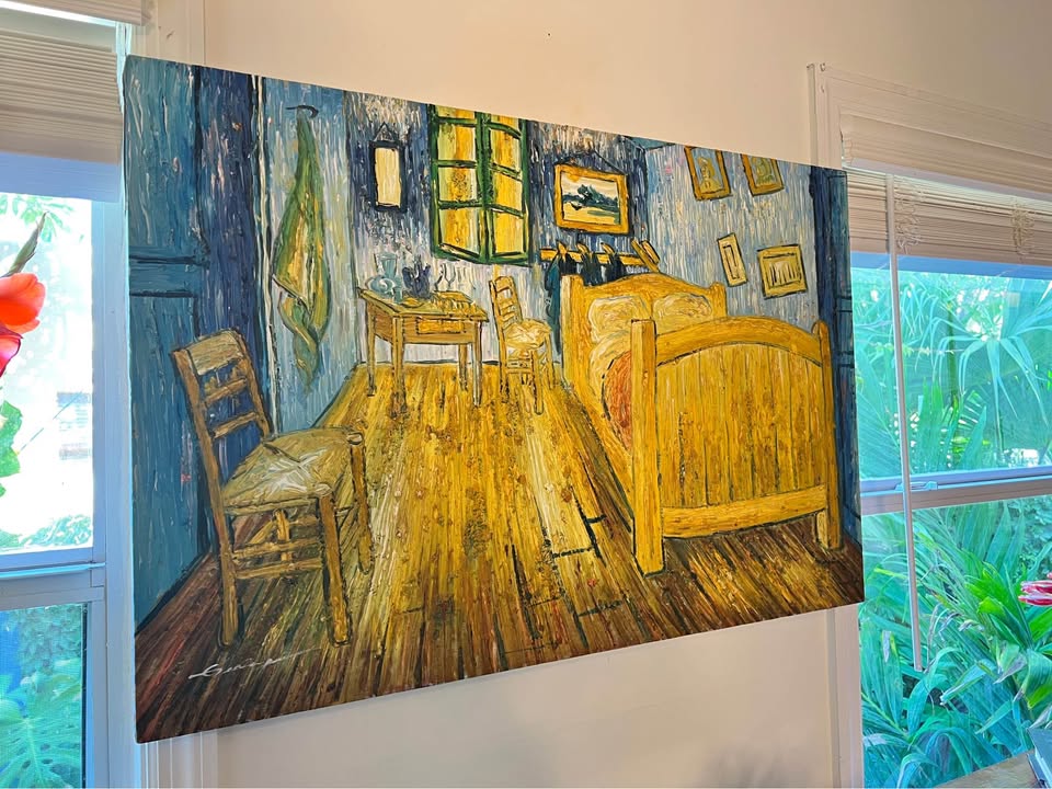 Large Van Gogh Bedroom in Arles Painting | Hand-Painted Impasto Canvas, gallery view 2