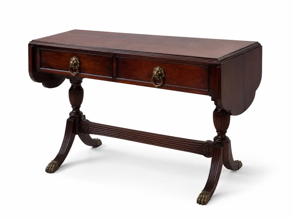 Mahogany Drop-Leaf Sofa Table | Zangerle & Peterson, Van Sciver Label, gallery view 2