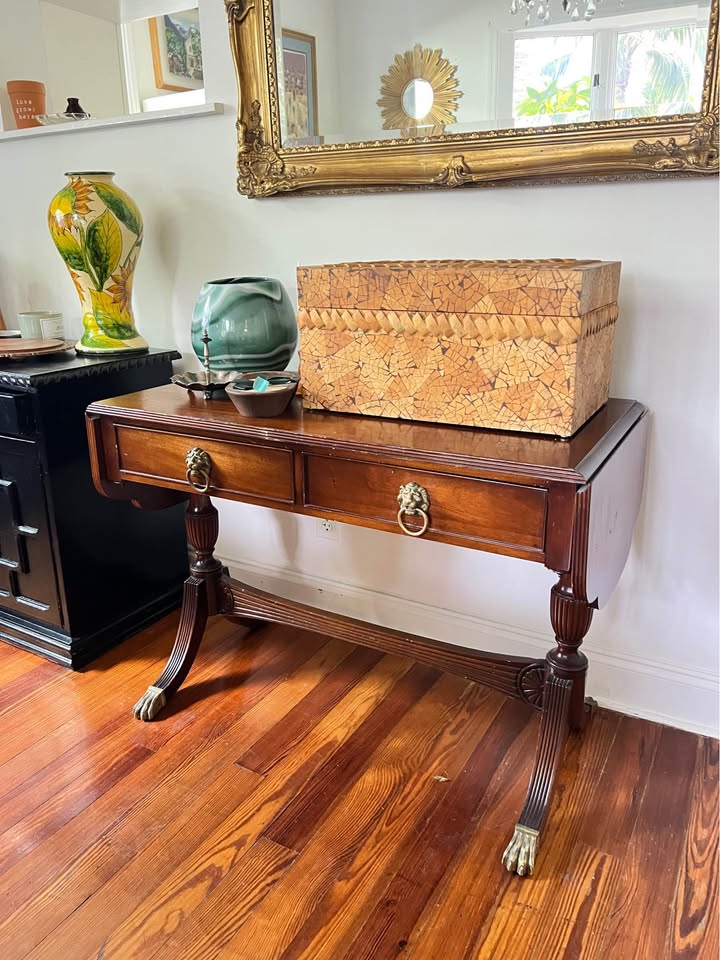Mahogany Drop-Leaf Sofa Table | Zangerle & Peterson, Van Sciver Label, gallery view 3