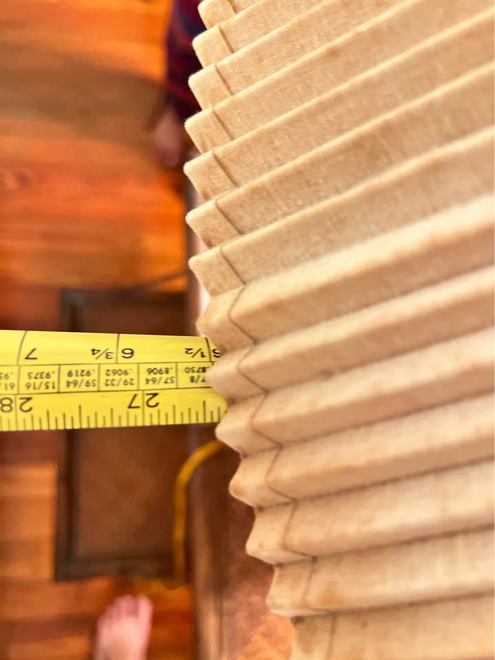 Table Lamp | Sculptural Wood Shingle Lamp | Stiffel Pleated Shade 31”, gallery view 7