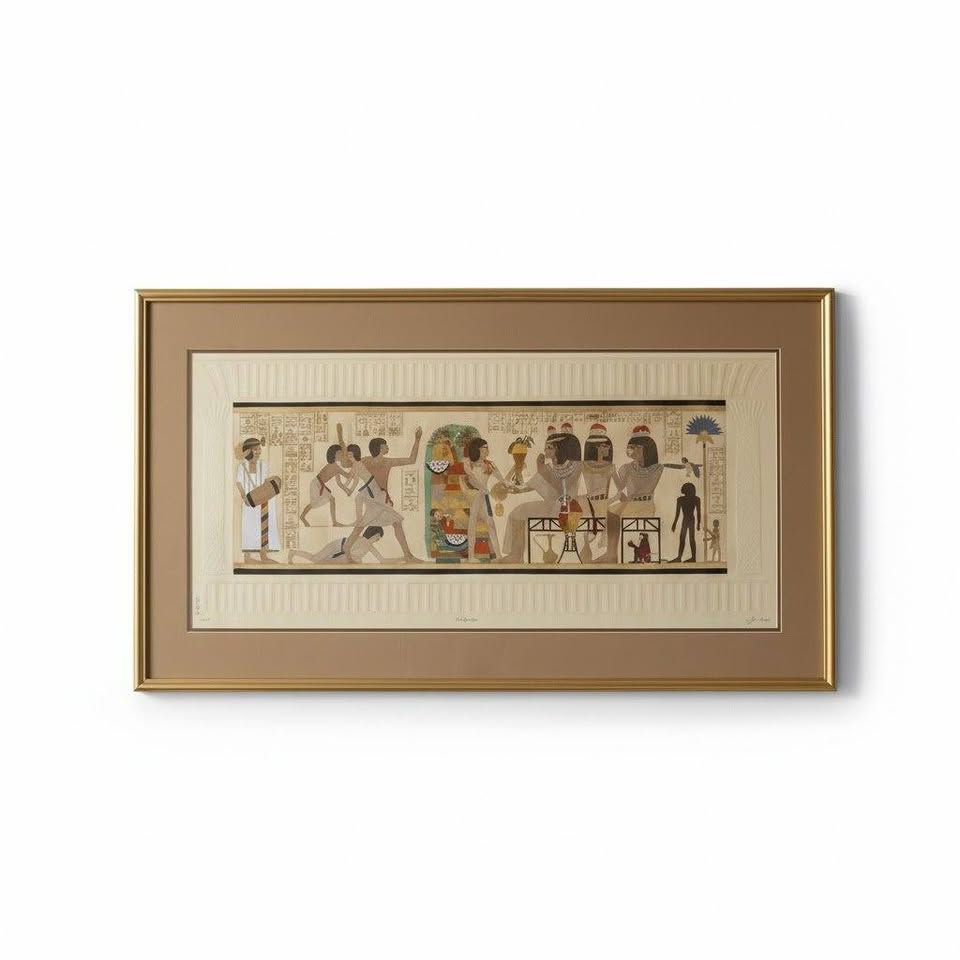 Limited Edition Egyptian wall Art | Bronzed Frame | Artist’s Proof Lithograph, gallery view 2