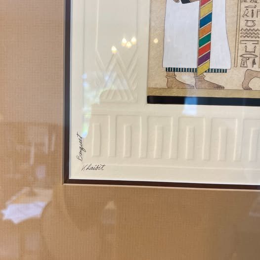 Limited Edition Egyptian wall Art | Bronzed Frame | Artist’s Proof Lithograph, gallery view 4