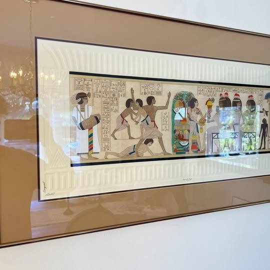 Limited Edition Egyptian wall Art | Bronzed Frame | Artist’s Proof Lithograph, gallery view 8