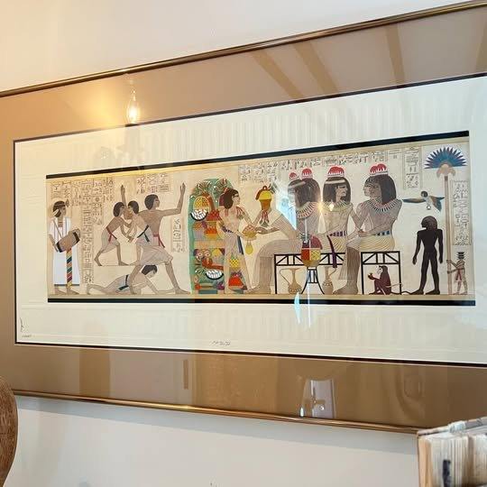 Limited Edition Egyptian wall Art | Bronzed Frame | Artist’s Proof Lithograph, gallery view 9