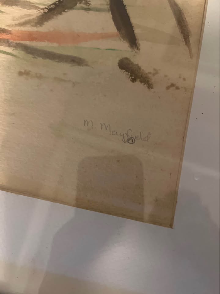Florida Polo Painting Signed by M. Mayfield | Equestrian Art, gallery view 3