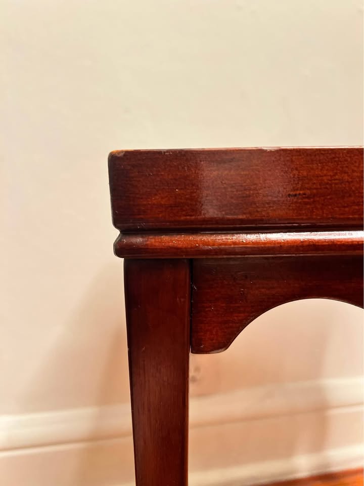 Bombay Company Mahogany Side Table | Georgian Revival Gallery Top, gallery view 5