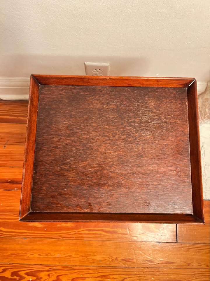 Bombay Company Mahogany Side Table | Georgian Revival Gallery Top, gallery view 6
