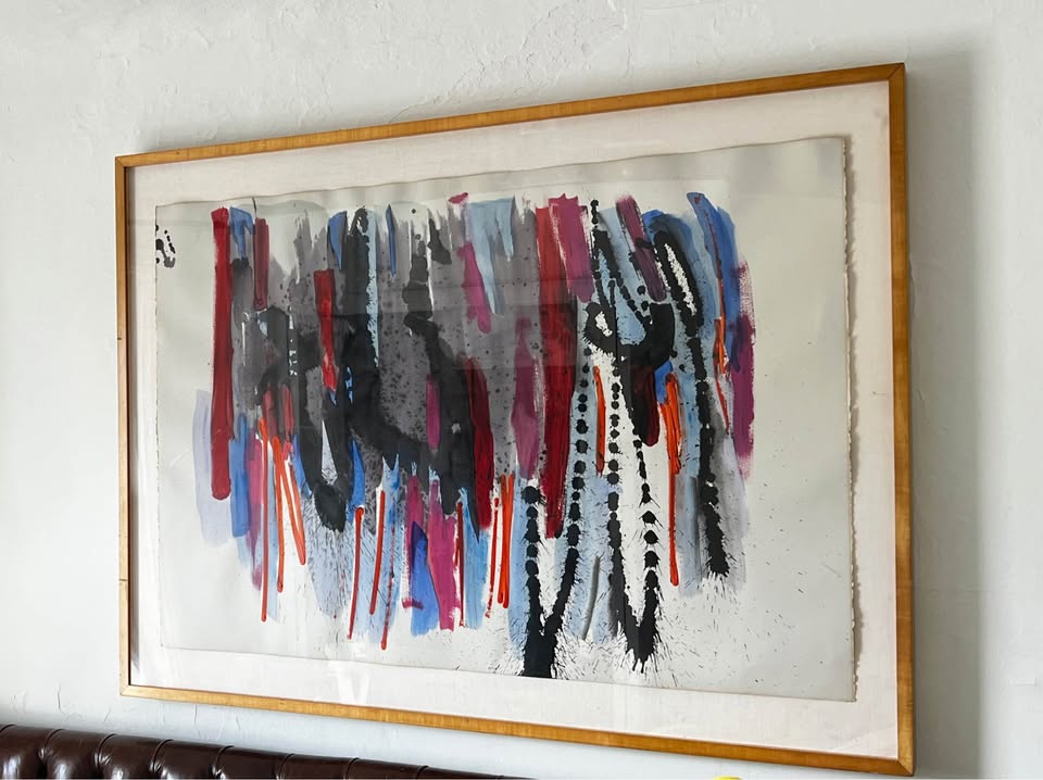 “The Joint is Jumping” Kay Brown Mixed Media Abstract| 37x50 Framed | Large Wall Art, gallery view 2