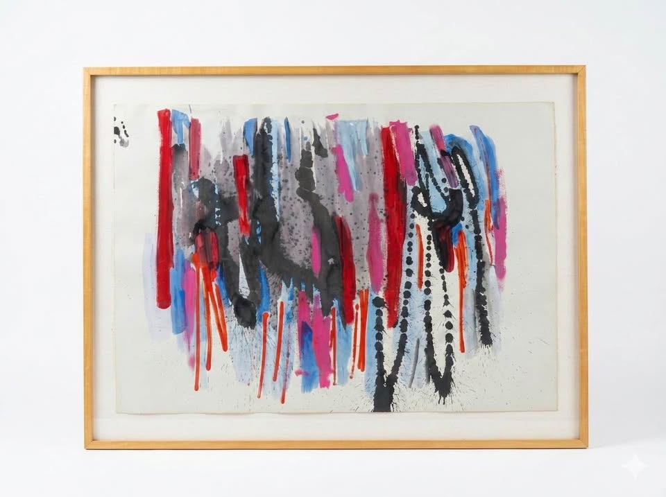 “The Joint is Jumping” Kay Brown Mixed Media Abstract| 37x50 Framed | Large Wall Art, gallery view 4