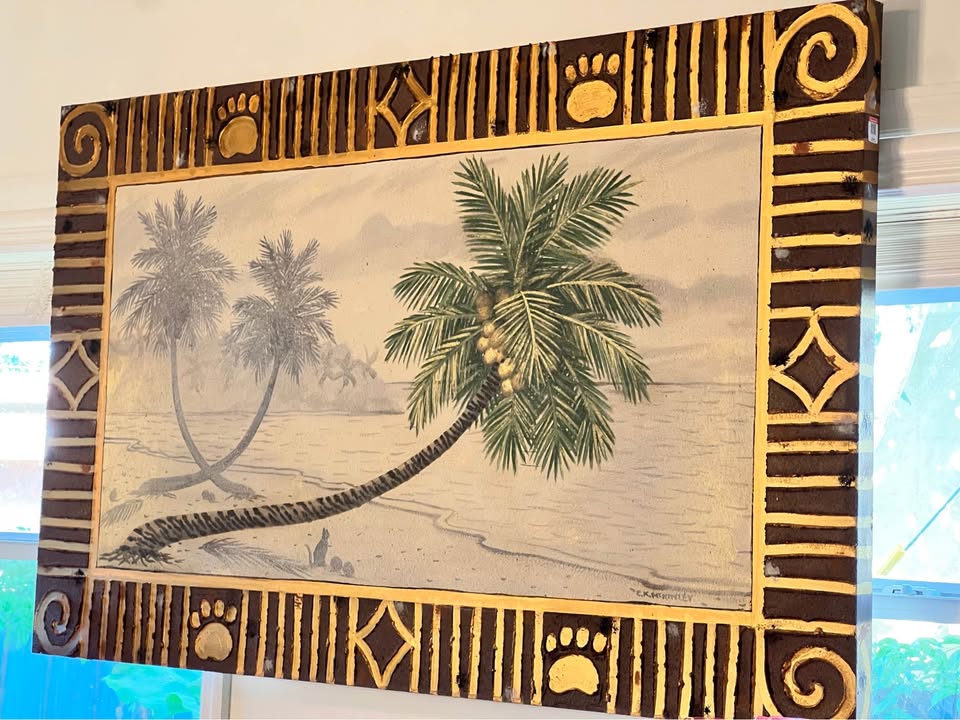 Carol Korpi McKinley Coconut Palm Painting | Signed 60” Tropical Art, gallery view 2