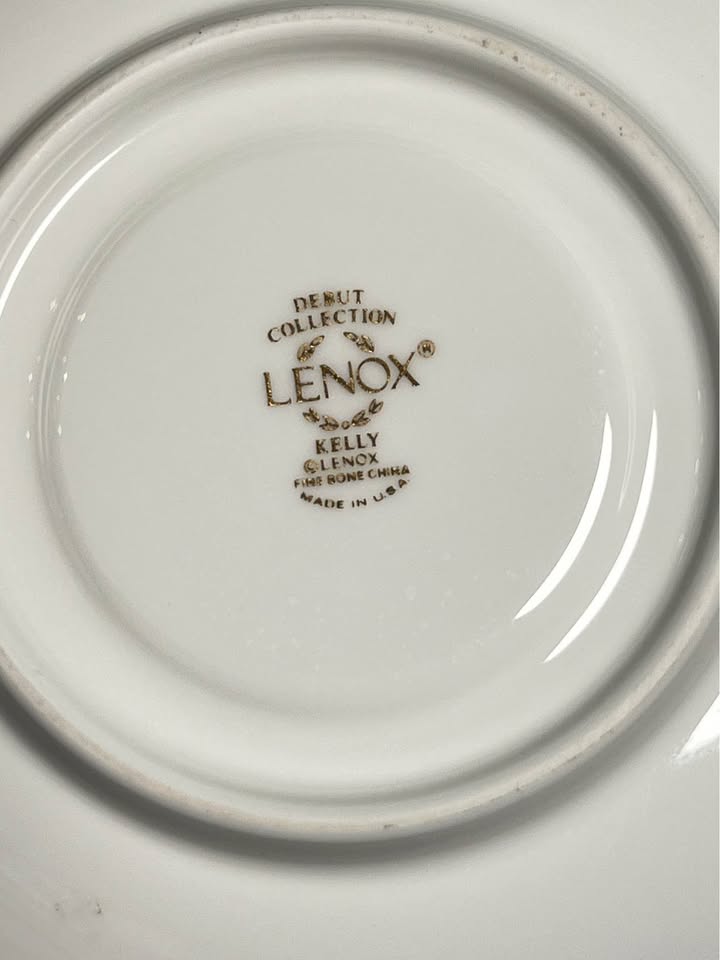 Lenox Tea Set | Kelly Debut Fine Bone China | Emerald Gold 17-Piece, gallery view 3