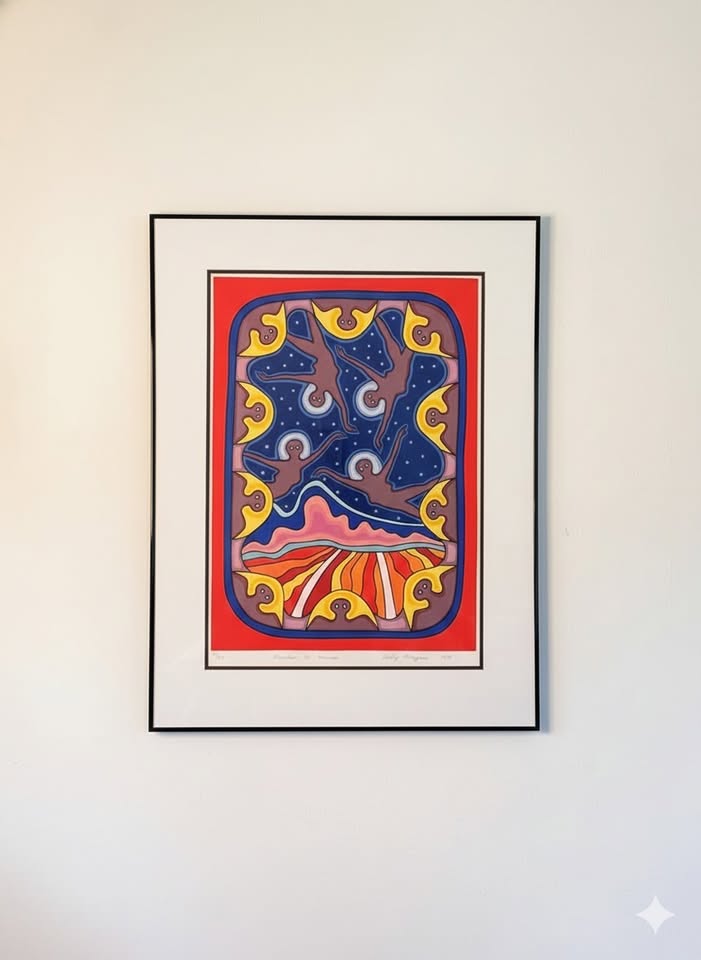 Sally Morgan Limited Edition Signed | "Window to Heaven" 1989 | Indigenous Australian Art, gallery view 2