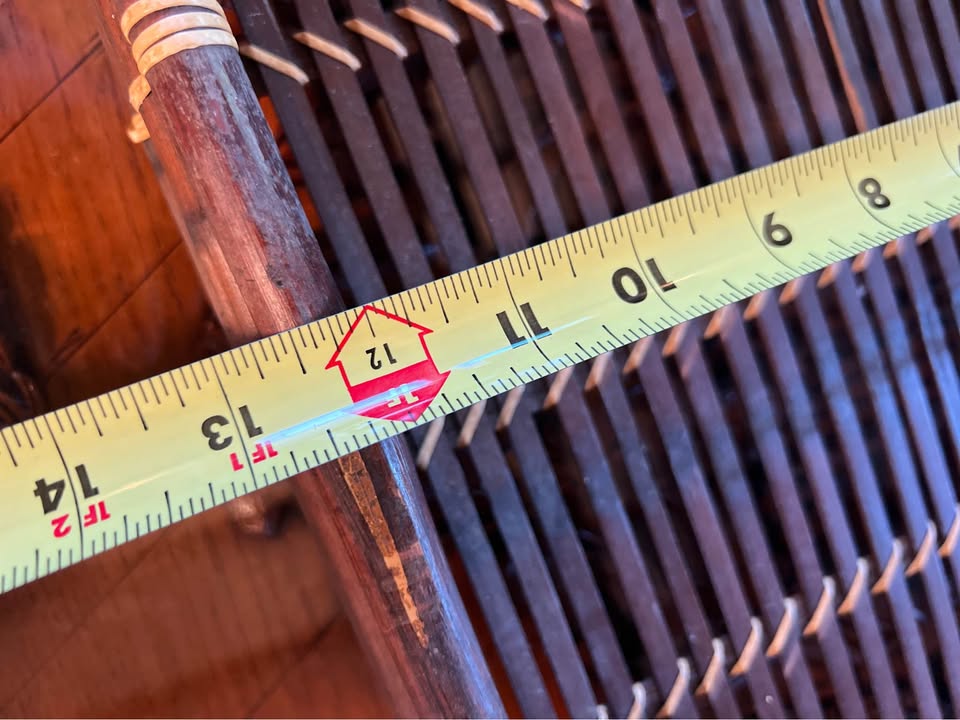 Vintage Bamboo & Rattan Tray | Hand-Lashed Asian Modern, gallery view 6