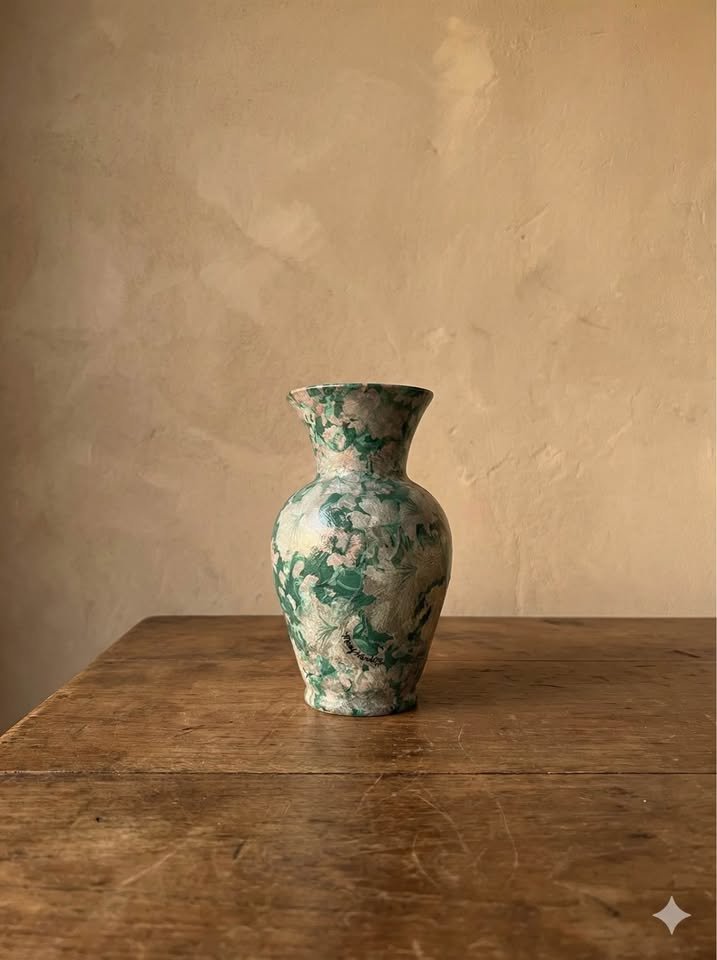Vintage Vase by Mary Harding | Green Floral Artisan | Botanical Decor, gallery view 2