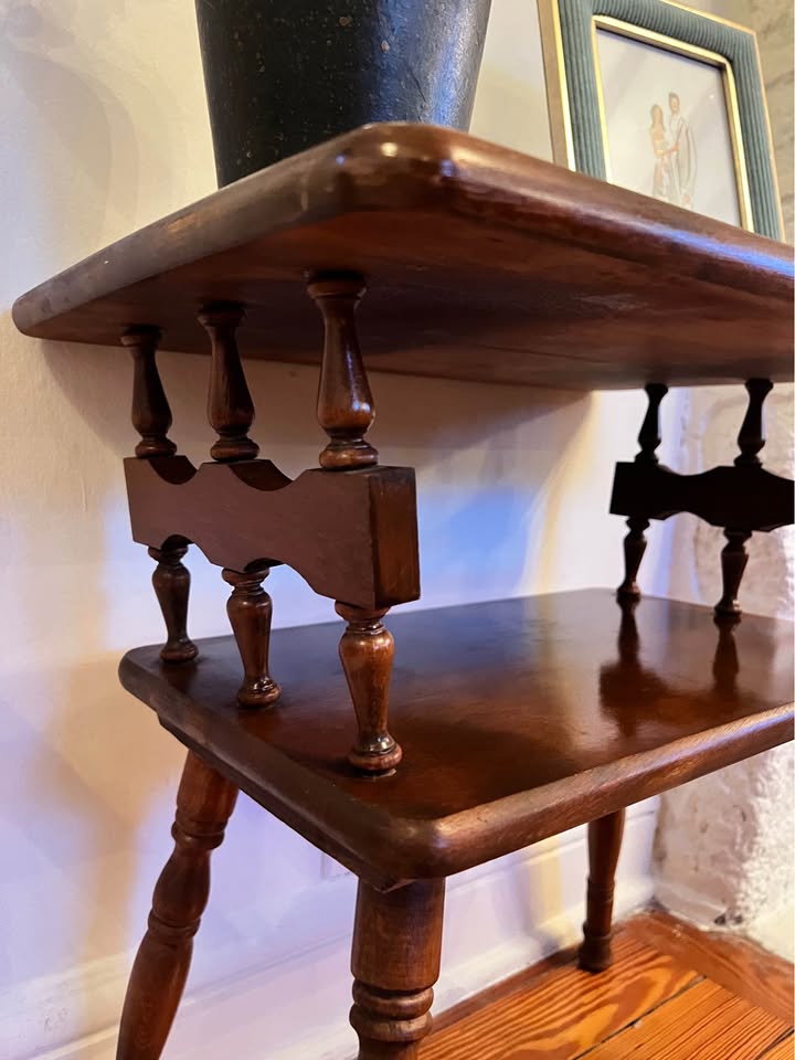 Two-Tier Parlor Side Table | Turned Spindle Gallery | Victorian Colonial Revival, gallery view 3