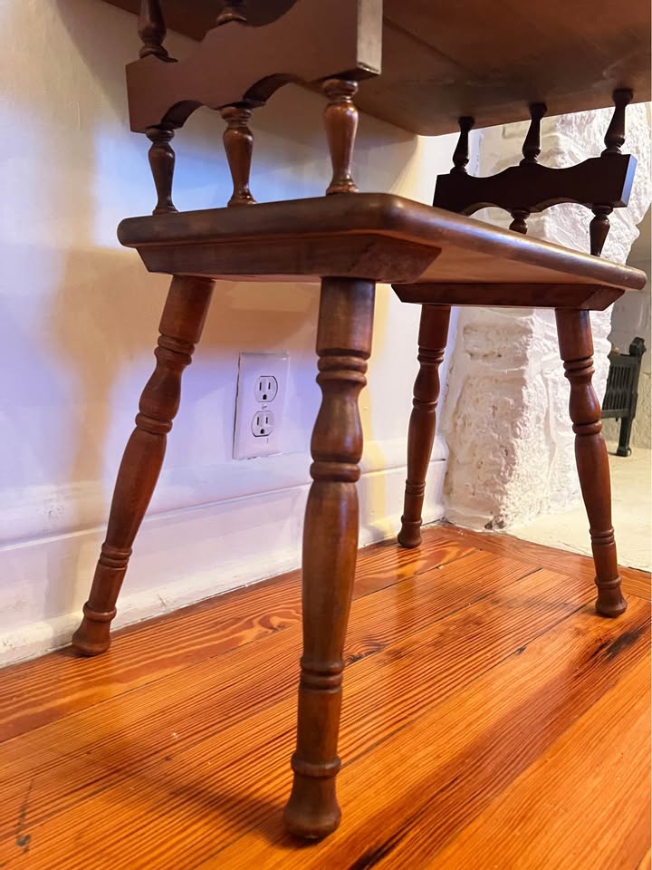 Two-Tier Parlor Side Table | Turned Spindle Gallery | Victorian Colonial Revival, gallery view 5