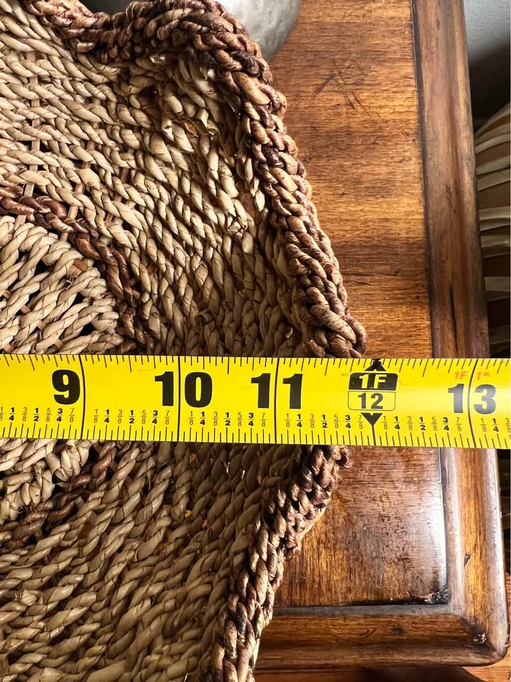 Woven Seagrass Basket | Sculptural Scalloped Centerpiece, gallery view 5