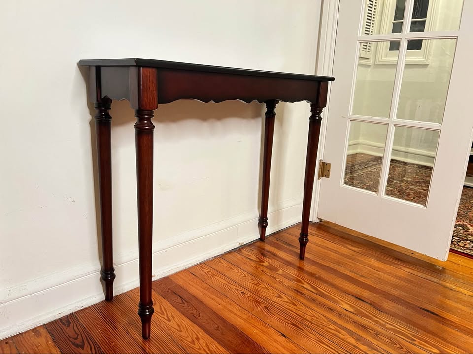 Vintage 1999 Bombay Company Console Table | Narrow Entry Table, gallery view 5