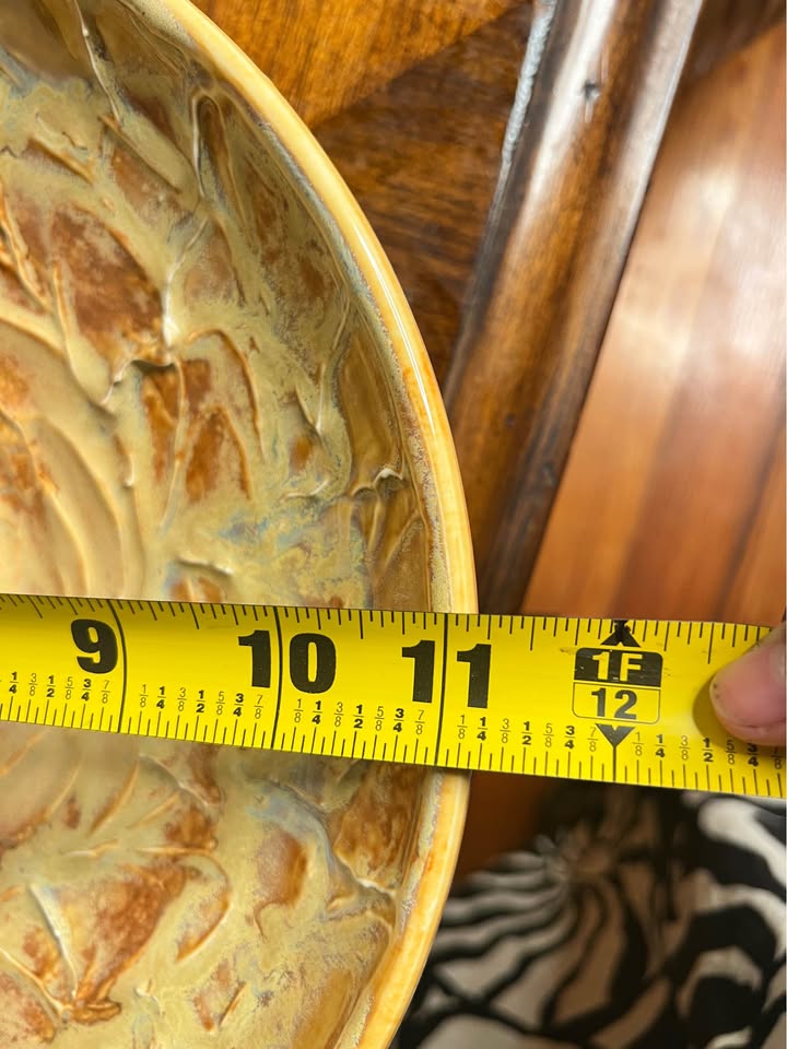 Large Botanical Ceramic Bowl | Sculptural Glazed Pottery, gallery view 2