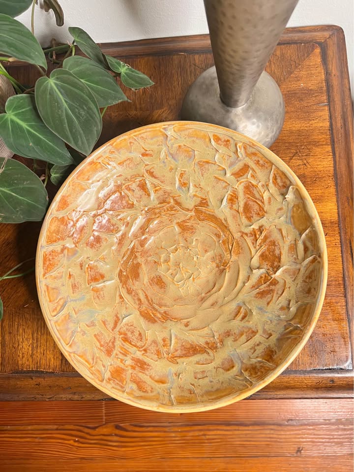Large Botanical Ceramic Bowl | Sculptural Glazed Pottery, gallery view 4