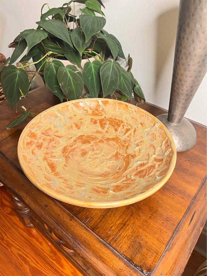 Large Botanical Ceramic Bowl | Sculptural Glazed Pottery, gallery view 7