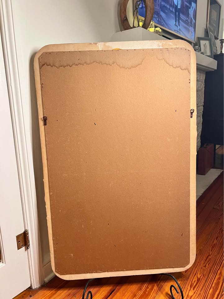 Large Vintage Carved Wood Mirror | Palm Beach Regency, gallery view 8