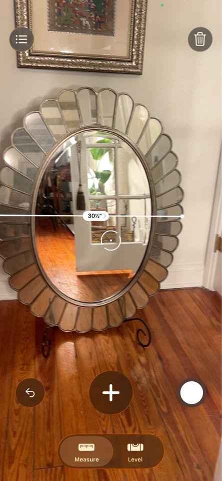 Bassett Oval Wall Mirror | Scalloped Silver Frame | Hollywood Regency Style, gallery view 2