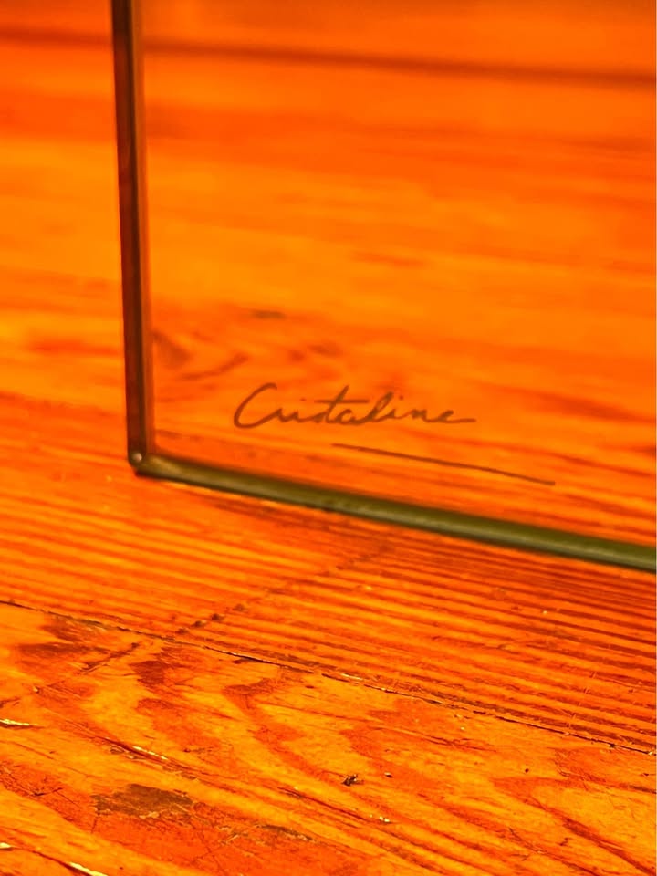 Bent Glass Waterfall Console Table | Cristaline Signed | Fiam Italia Style, gallery view 2